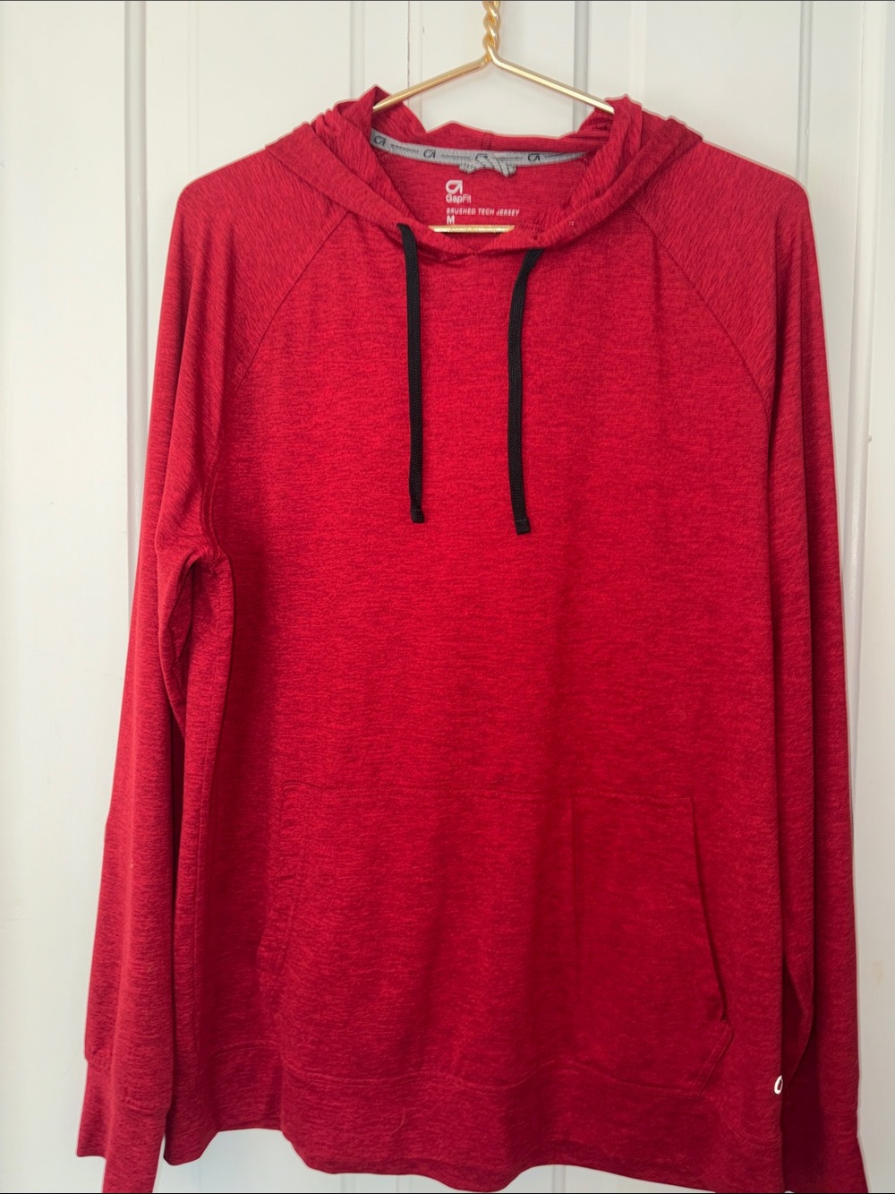 GAP Men's Red Heathered Pull-over Hoodie